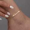 Double Layer Anklet with Name and Butterfly
